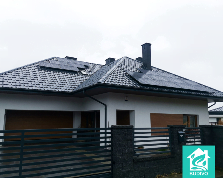 Realizacja wykonana fotowoltaiki w nowoczesnym domu jednorodzinnym w Rzeszowie - BUDIVO